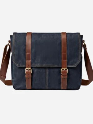 Vintage Explorer Denim Messenger Bag
