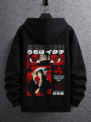 Anime Back Print Cotton Oversized T Shirt for Men | Loose Fit Round Neck Casual Streetwear Tee