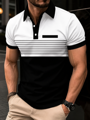 Men Solid Polo T-Shirt – Stylish Cotton Collar Casual Wear
