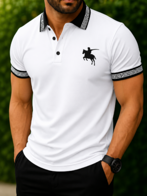 Men Matty Fabric Polo T-Shirt – Summer Cotton Collar Casual Wear
