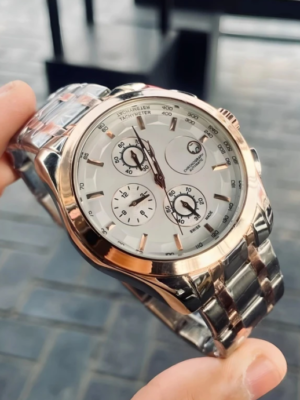 Premium Chronograph Style Stainless Steel Watch for Men