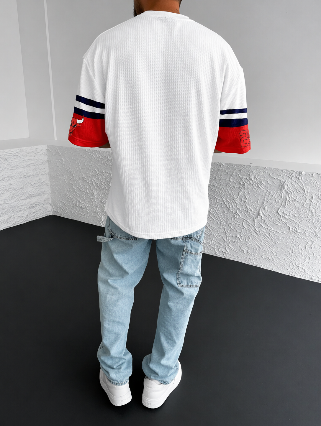 Menβs Drop Shoulder Oversized T-Shirt | Printed Casual Loose Fit Round Neck Tee for Men - Image 2
