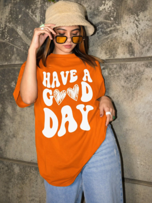 Women Oversized Printed T-Shirt | Loose Fit Cotton Blend Casual Tee for Girls