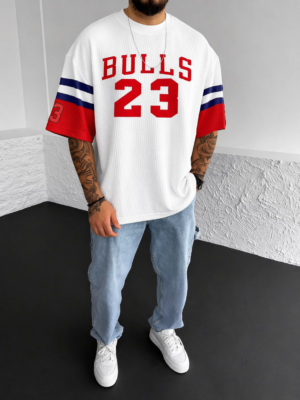 Men’s Drop Shoulder Oversized T-Shirt | Printed Casual Loose Fit Round Neck Tee for Men