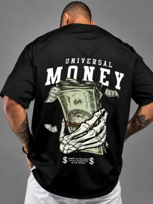 Men’s Money Graphic Oversized T-Shirt for Streetwear Fashion