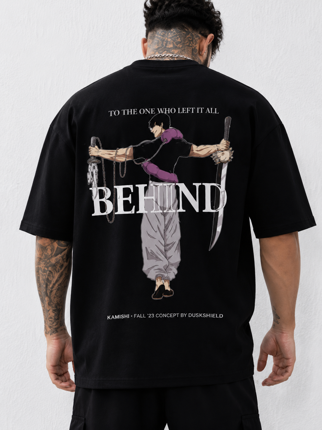 Menβs Hunter Anime Oversized T-Shirt for Streetwear Fashion