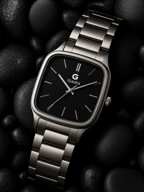 Glazba Black Stainless Steel Watch for Men